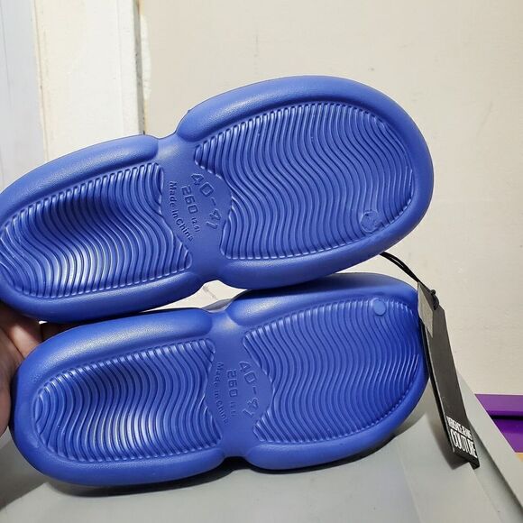 Versace Jeans Couture Mens Sz US 8 /EUR 41 Blue Tago Slide Sandals  New main image 7